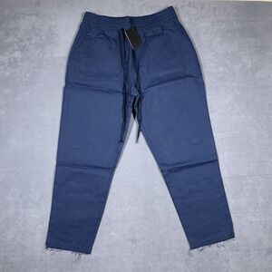 Area Stars Ali Pant Pants Womens Small Blue Drawstring Tapered Pull On Crop